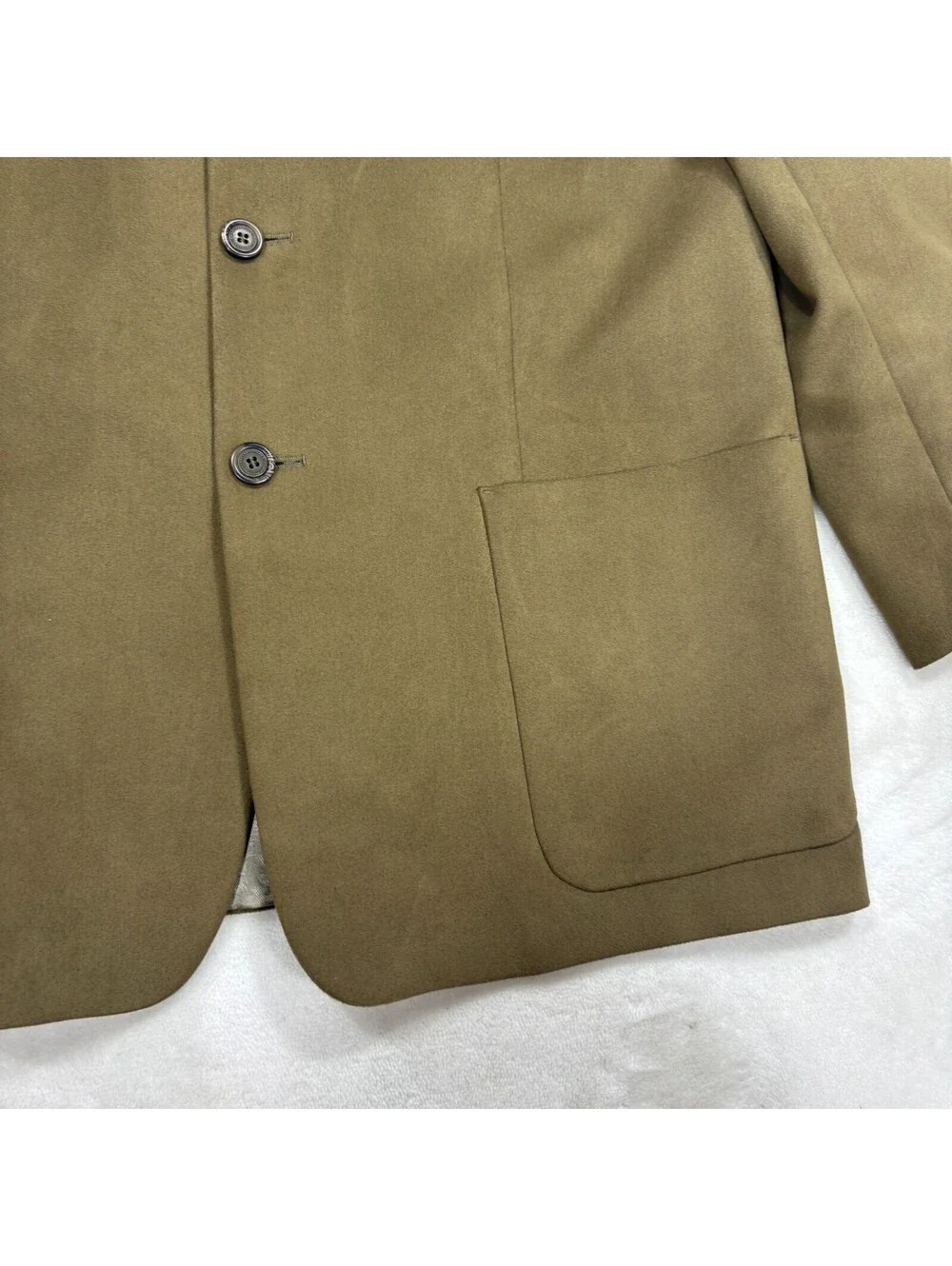 Gianfranco Ruffini Mens 43R Olive Faux Suede 4 Button Sport Coat Blazer